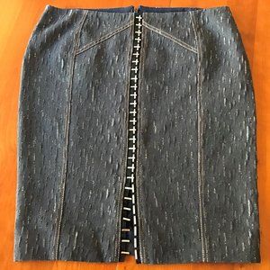 Versace Couture sz 42/8 sexy skirt black/blue NWOT